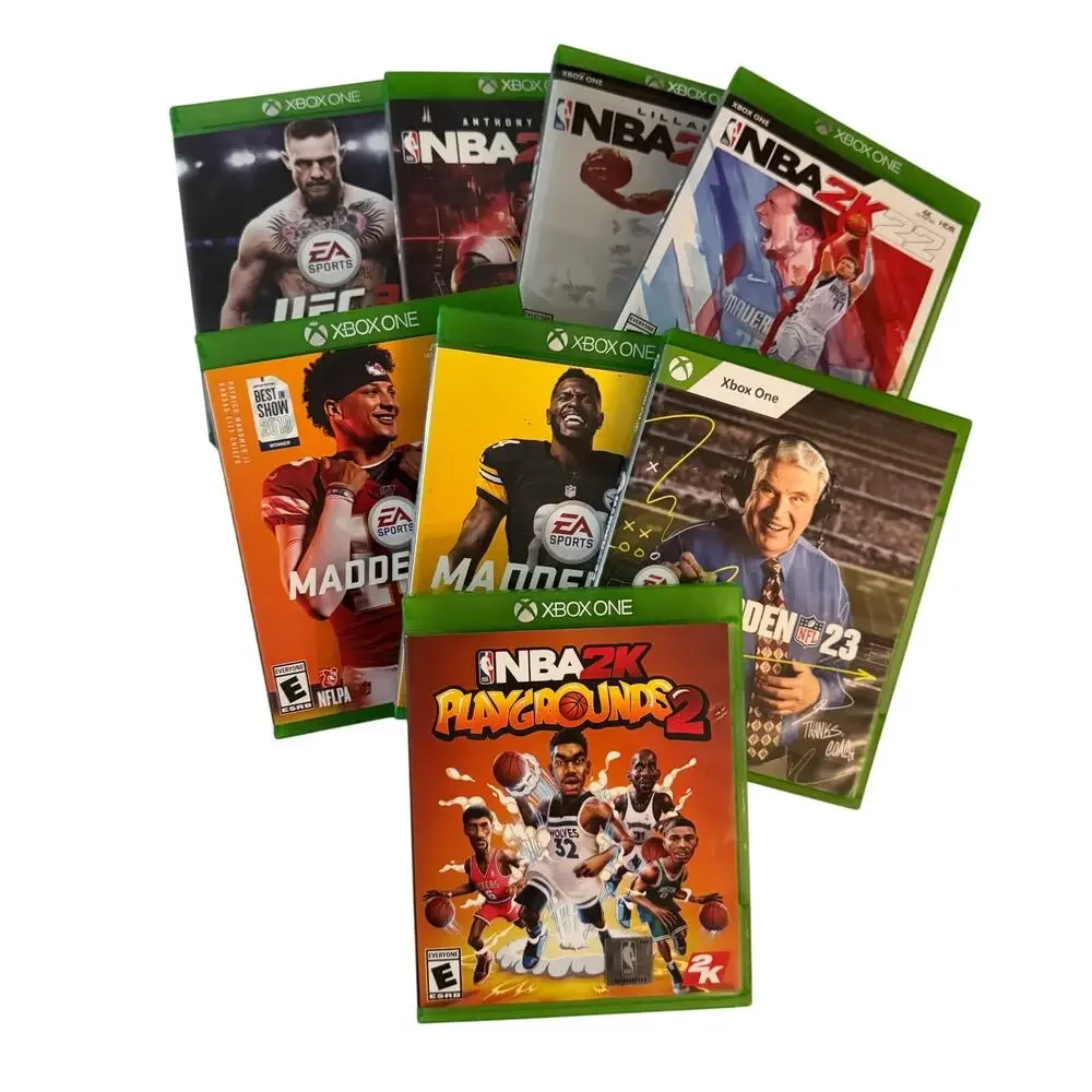 XBOX ONE Game Lot 8 Video Sport Games NBA 2K Madden UFC NBA 2K Playgrrounds2